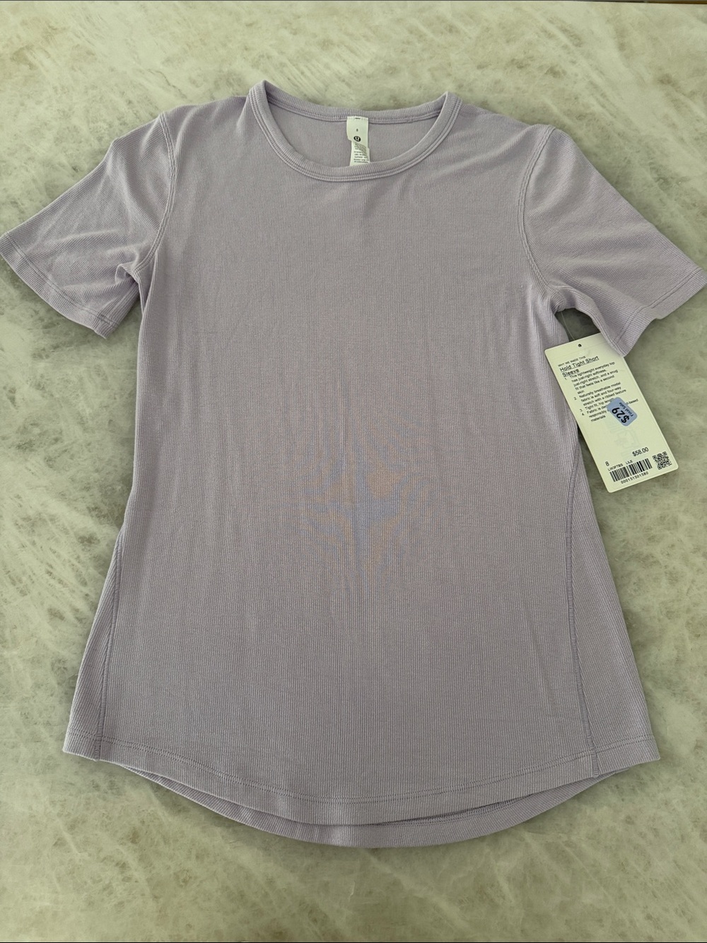 lululemon athletica Lavender Short Sleeve Crew Top